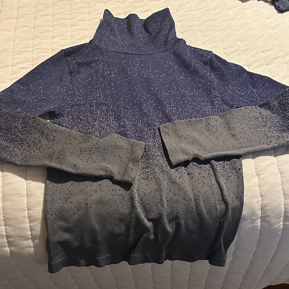 Zella Blue and Gray Speckled Sweatshirt